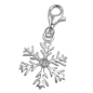 Preview: Anhänger Charm Schneeflocke Silber 925