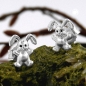 Preview: Ohrstecker Ohrring 11x9mm Kinderohrring kleiner Hase matt-glänzend Silber 925