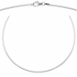 Preview: Collier Omegareif 1mm Karabiner 925 Silber 42cm