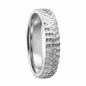 Preview: Partnerringe Freundschaftsringe 4mm mit/ohne Zirkonia hammerschlag 925 Silber