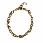 Preview: Kette Collier Edelstahl vergoldet Anker 48+3cm