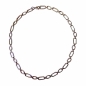 Preview: Kette Collier Edelstahl oval 50cm