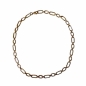 Preview: Kette Collier Edelstahl vergoldet oval 50cm