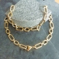 Preview: Kette Collier Edelstahl vergoldet oval 50cm