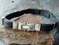 Preview: Armband Edelstahl Kautschuk 21,5cm