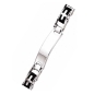 Preview: Armband Edelstahl ID Gravurplatte CROSS 21cm