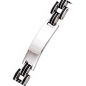 Preview: Armband Edelstahl ID Gravurplatte Kette 21cm