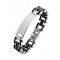 Preview: Armband Edelstahl ID Gravurplatte Kette 21cm