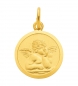 Preview: Anhänger Medaille Amor Engel rund 10mm 333 GOLD