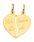 Preview: Partneranhänger Herz "Ich liebe Dich" 20x18mm 8Kt 333 GOLD