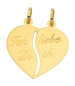 Preview: Partneranhänger Herz "Ich liebe Dich" 20x17mm 8Kt 333 GOLD