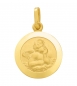 Preview: Anhänger Medaille Amor Engel rund 12mm 333 GOLD