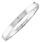 Preview: Armreif eckig oval 925 Sterling Silber 8mm