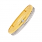 Preview: Damenring bicolor mit einem Zirkonia 333 GOLD