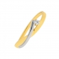 Preview: Damenring bicolor mit einem Zirkonia 333 GOLD