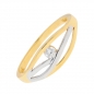 Preview: Damenring bicolor mit einem Zirkonia 333 GOLD