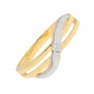 Preview: Damenring bicolor mit einem Zirkonia 333 GOLD