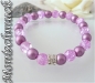 Preview: Armband Bergkristall Amethyst 18,5cm