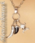 Preview: Charm Set Karibik Zahn Horn Pirat 925 Silber