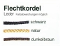 Preview: Ledercollier geflochten 3mm für Wechselschliesse