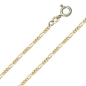 Preview: Collier Figaro Panzer flach 1,4mm 8Kt 333 GOLD 40cm