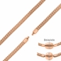 Preview: Edelstahl Collier Himbeerkette 4mm rosé vergoldet für Wechelschliesse