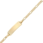 Preview: Schildarmband ID Figaro 2,3mm 8Kt GOLD 18,5cm