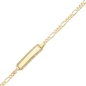 Preview: Schildarmband ID Figaro 2,1mm 8Kt GOLD 16cm