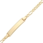 Preview: Schildarmband ID Figaro 3mm 8Kt GOLD 18,5cm