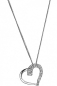 Preview: Collier Kette mit Herz 15x13 Zirkonia Silber 925 40+5cm