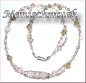 Preview: Collier Kette Rosa hellbraun