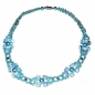 Preview: Collier Kette Blaue Blüte 42cm