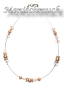 Preview: Collier Kette Lachs SW Kristall 43cm