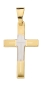 Preview: Anhänger Kreuz bicolor 12x21mm 8Kt 333 GOLD