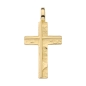 Preview: Anhänger Kreuz gehämmert 15x22mm 14Kt 585 GOLD