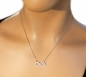 Preview: Collier Kette mit Anhänger Zirkonia Unendlichkeit rose Silber 925 42cm