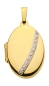 Preview: Medaillon oval Muster 17x23mm 8Kt GOLD