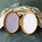 Preview: Medaillon oval Blumen 22x28mm 8Kt GOLD