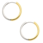 Preview: Creole Klappscharnier bicolor Ø15,2mm 8Kt 333 GOLD - WEISSGOLD