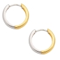 Preview: Creole Klappscharnier bicolor Ø13.8mm 8Kt 333 GOLD - WEISSGOLD