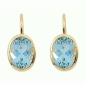 Preview: Ohrringe Boutons Aquamarin 585 Gold