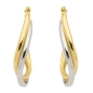 Preview: Creole 21,8x3,2mm bicolor 8Kt 333 GOLD WEISSGOLD