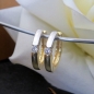 Preview: Creole 15,2x2,3mm bicolor Zirkonia 8Kt 333 GOLD