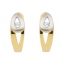 Preview: Creole bicolor Zirkonia Ø14,1mm 14Kt 585 GOLD