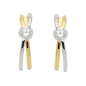 Preview: Creole 13,4x3mm Zirkonia bicolor 8Kt 333 GOLD WEISSGOLD