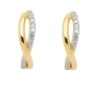 Preview: Creole 14,7x3,2mm bicolor Zirkonia 8Kt 333 GOLD