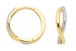 Preview: Creole 14,7x3,2mm bicolor Zirkonia 8Kt 333 GOLD