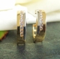 Preview: Creole 14,4x3,3mm bicolor Zirkonia 8Kt 333 GOLD