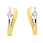 Preview: Creole 13,8x4,9mm bicolor Zirkonia 8Kt 333 GOLD