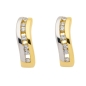 Preview: Creole 13,7x4,1mm bicolor Zirkonia 8Kt 333 GOLD